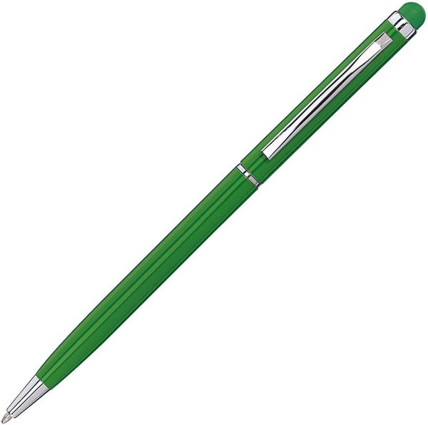 Obrázky: Zelené hliníkové kuličkové pero a stylus - ČN