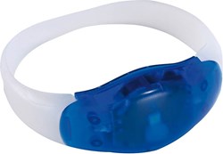 Obrázky: Transparentně modrý 3x LED silikonový náramek