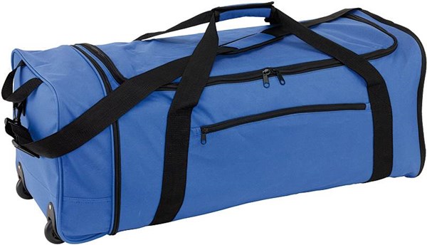 Obrázky: Velká modrá skládací taška na kolečkách