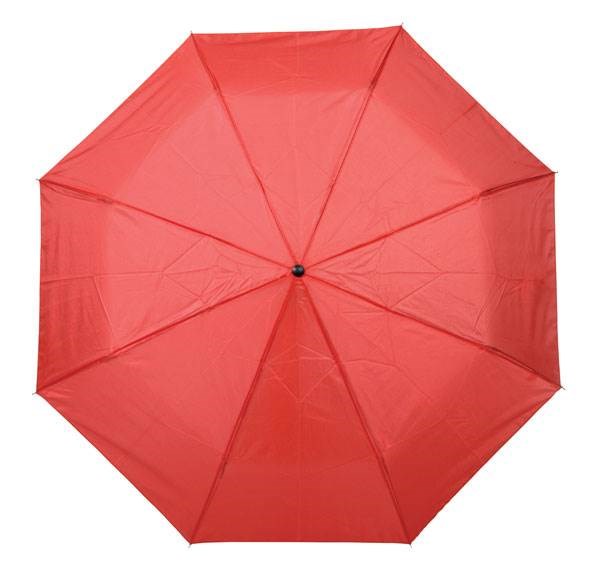 Obrázky: Červený třídílný skládací deštník, Obrázek 2