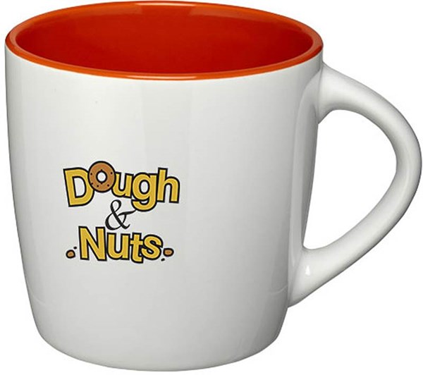 Obrázky: Bílý keramický hrnek s oranžovým vnitřkem, 350 ml, Obrázek 4