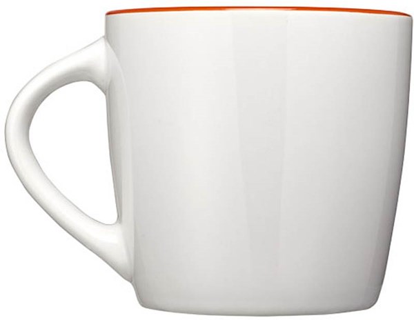 Obrázky: Bílý keramický hrnek s oranžovým vnitřkem, 350 ml, Obrázek 6