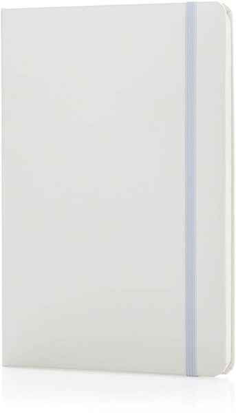 Obrázky: Bílý poznámkový blok A5 s pevnými deskami