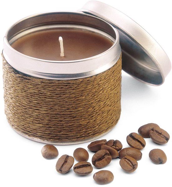 Obrázky: Aromatická svíčka s vůní kávy v plechovém boxu