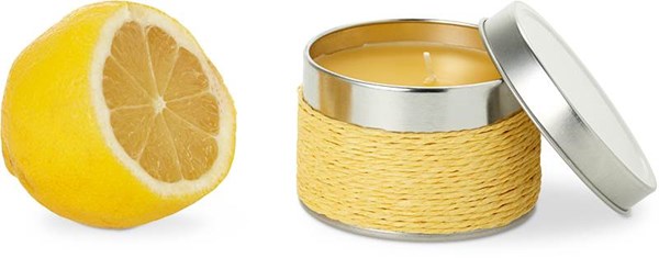 Obrázky: Aromatická svíčka s vůní citronu v plechovém boxu