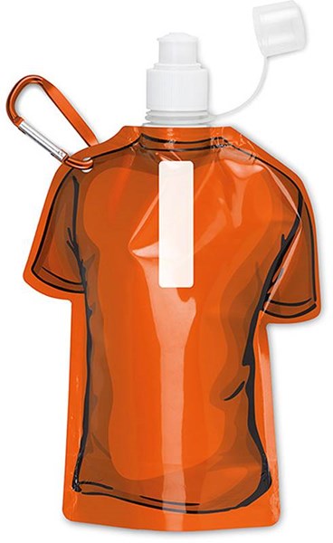 Obrázky: Skládací láhev 480 ml, tvar trička, oranžová, Obrázek 2