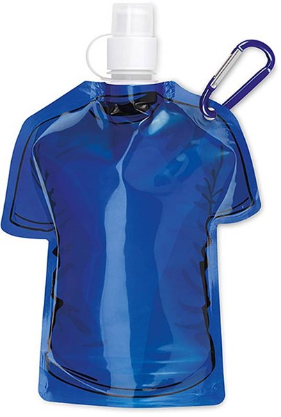 Obrázky: Skládací láhev 480 ml, tvar trička,královsky modrá, Obrázek 1