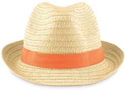 Obrázky: Slaměný klobouk s oranžovou stuhou