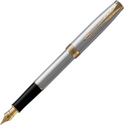 Obrázky: PARKER Sonnet Stainless Steel GT, pln.pero, hrot F