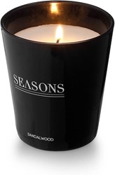 Obrázky: Vonná svíčka s vůní santal. dřeva v černém skle