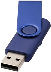 Obrázky: Twister metal modrý USB flash disk, 1GB