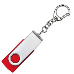 Obrázky: Twister stř.-červený USB flash disk,přívěsek,8GB