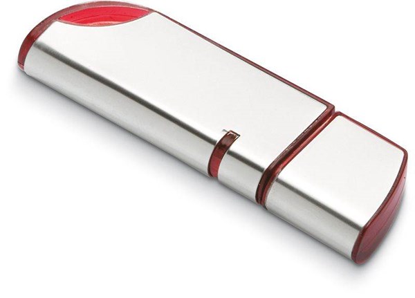 Obrázky: Netlink červený USB flash disk - LED indikátor 8GB
