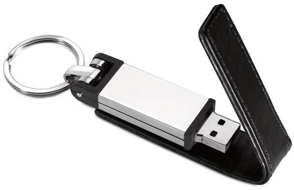 Obrázky: Magring USB flash disk 8GB v černém kož. obalu, Obrázek 2