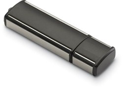 Obrázky: Lineaflash černo-stříbrný USB disk s uzávěrem 16GB