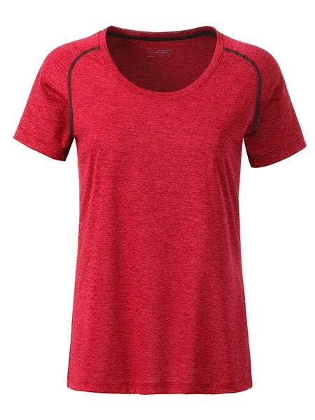 Obrázky: Dámské funkční tričko SPORT 130, červený melír S, Obrázek 2