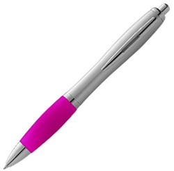 Obrázky: Stříbrnorůžové kuličkové pero s úchopem