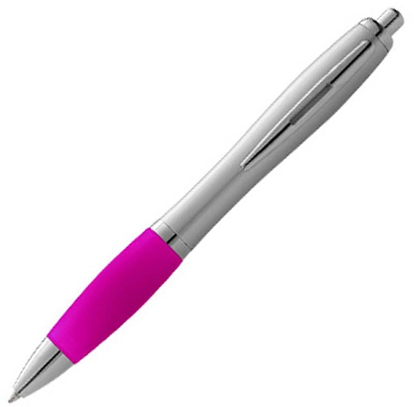 Obrázky: Stříbrnorůžové kuličkové pero s úchopem, Obrázek 2