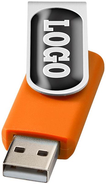 Obrázky: Twister oranžový USB flash disk 4GB pro doming