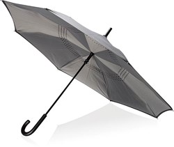 Obrázky: Šedý manuální oboustranný deštník