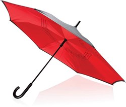 Obrázky: Červený manuální oboustranný deštník
