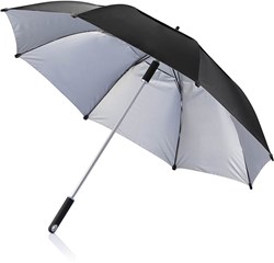 Obrázky: Černý odolný deštník s dvojitým potahem