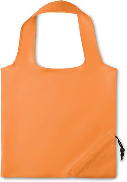 Obrázky: Skládací polyesterová nákupní taška oranžová