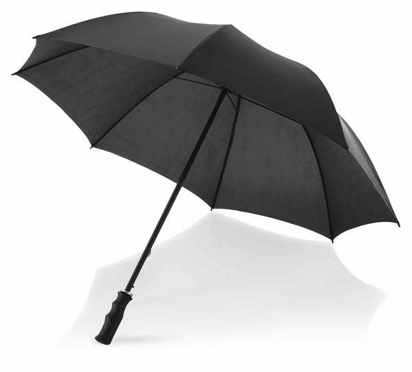 Obrázky: Černý automatický deštník s tvarovaným držadlem