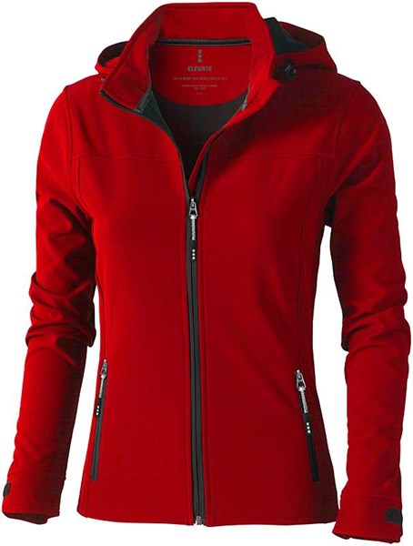 Obrázky: Langley červená dámská softshell bunda ELEVATE, S