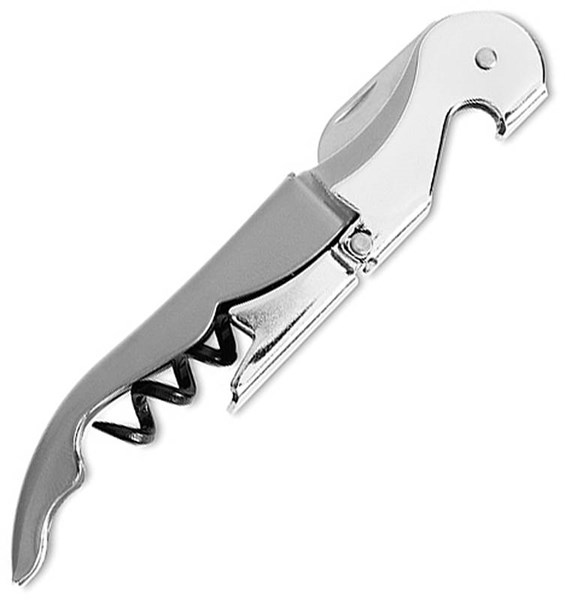 Obrázky: Orig.číšnický nůž s dvoufázovou vývrtkou, stříbrný