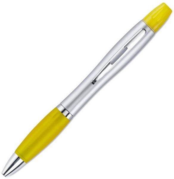 Obrázky: 2 v 1 plastové pero se žlutým zvýrazňovačem, Obrázek 1