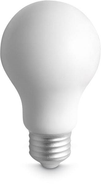 Obrázky: Bílý antistres ve tvaru žárovky, Obrázek 1