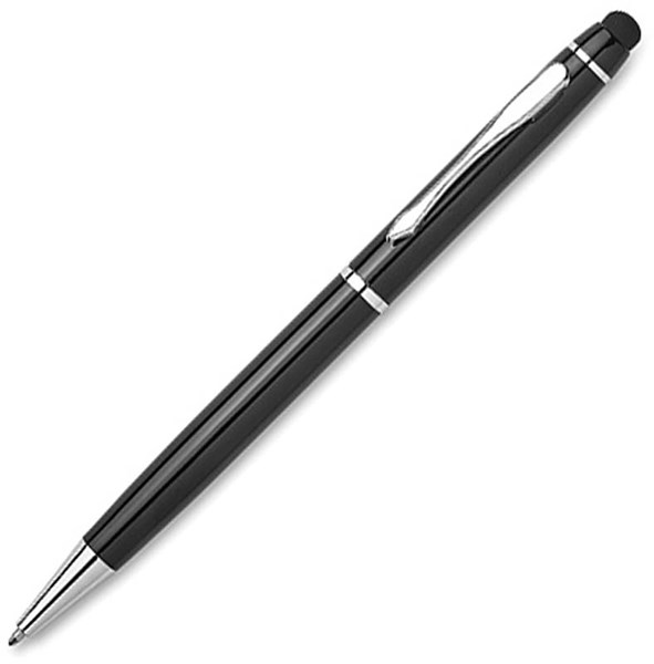 Obrázky: Černé hliníkové  pero se stylus hrotem v boxu, Obrázek 2