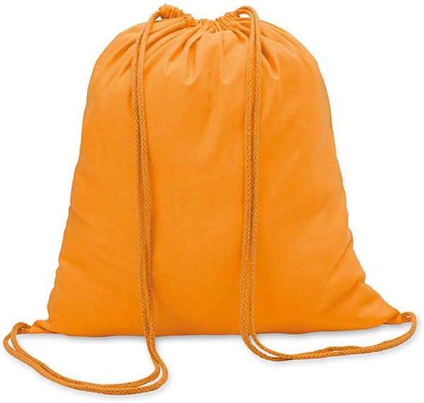 Obrázky: Oranžový bavlněný batoh se stahovací šňůrou