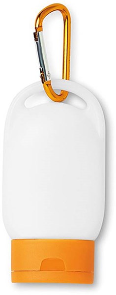 Obrázky: Opalovací mléko v nádobce s oranžovou karabinou, Obrázek 1