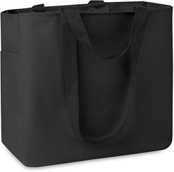 Obrázky: Černá nákupní taška s boční kapsou