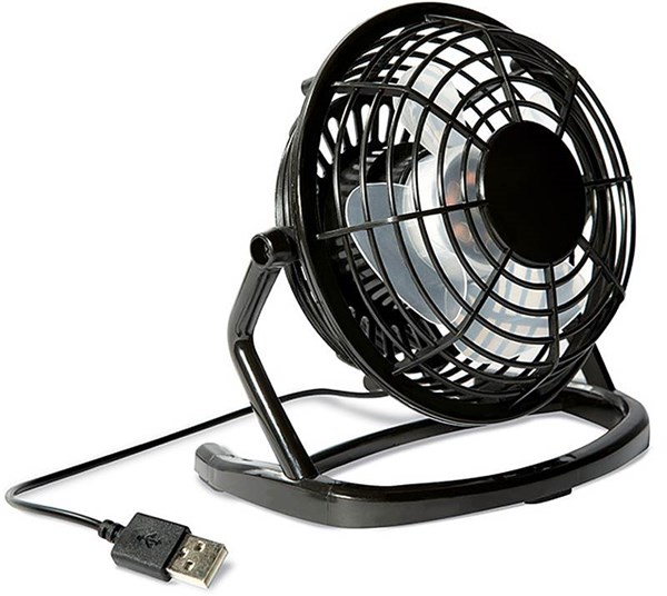 Obrázky: Větráček s USB kabelem, černý, Obrázek 3