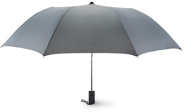 Obrázky: Šedý automatický deštník s ocelovou konstrukcí