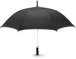 Obrázky: Černý automatický deštník s bílým prošitím