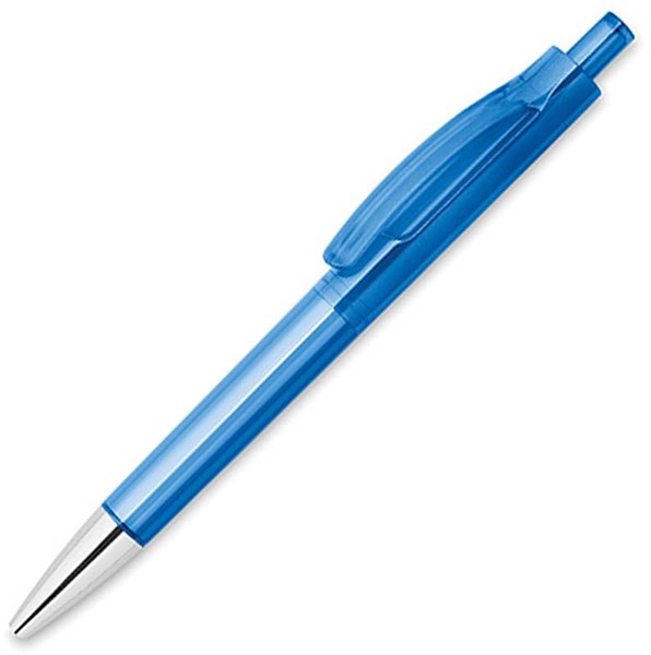 Obrázky: Transparentně modré kuličkové pero, lesklý hrot, Obrázek 1