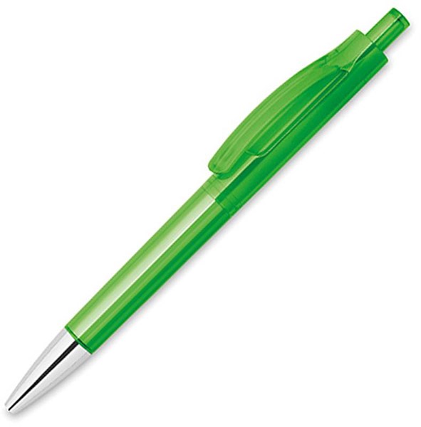 Obrázky: Transparentně zelené kuličkové pero, lesklý hrot, Obrázek 1