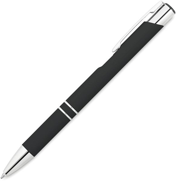 Obrázky: Černé hliníkové pero pogumované - vhodné pro laser