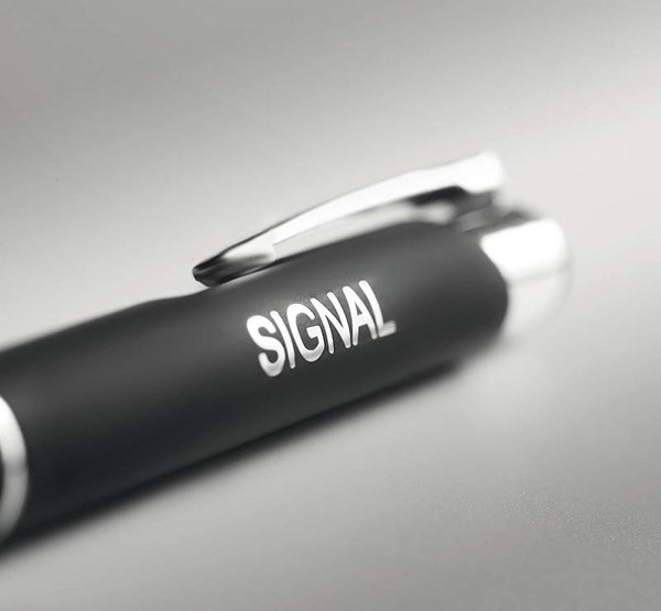 Obrázky: Černé hliníkové pero pogumované - vhodné pro laser, Obrázek 2