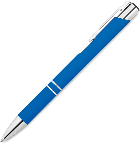 Obrázky: Modrá hliníkové pero pogumované - vhodné pro laser