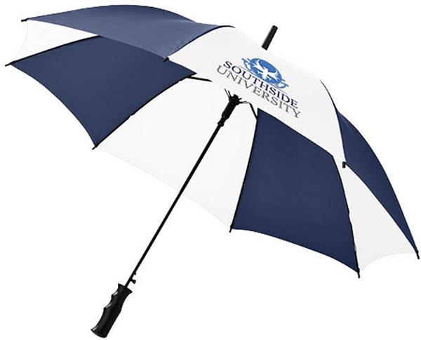 Obrázky: Modrobílý automat. deštník s tvarovaným držadlem, Obrázek 4