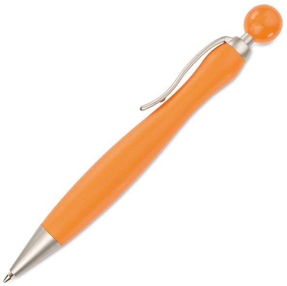 Obrázky: Oranžové kuličkové pero Fany s kuličkou