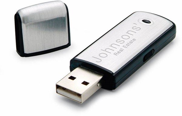 Obrázky: Square stříbrný USB flash disk, 1GB, Obrázek 3