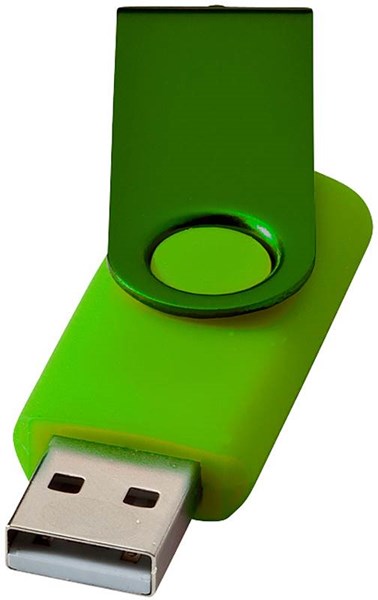 Obrázky: Twister metal zelený USB flash disk,16GB