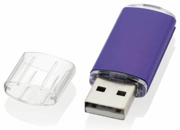 Obrázky: Plastový USB flash disk 16GB, fialový, Obrázek 2