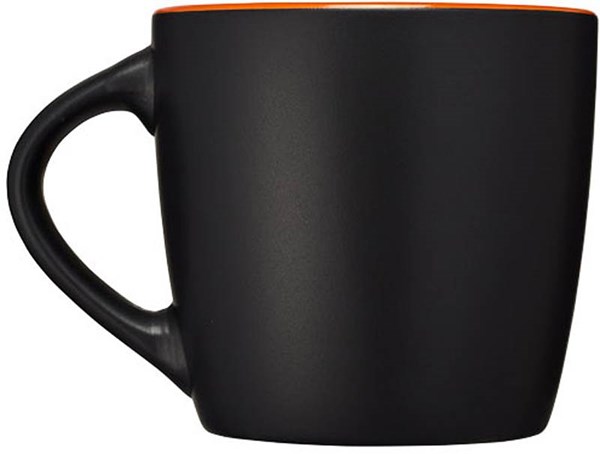 Obrázky: Černý keramický hrnek 350 ml s oranžovým vnitřkem, Obrázek 6